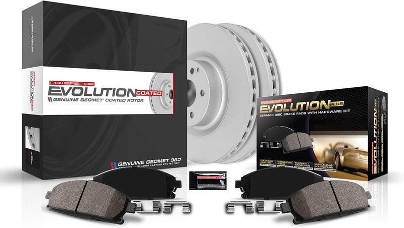 POWERSTOP Power Stop CRK719 Coated Brake Rotor and Ceramic Brake Pads- Rear For Mazda Miata 1990-1993 [Model Specific] - Image 1