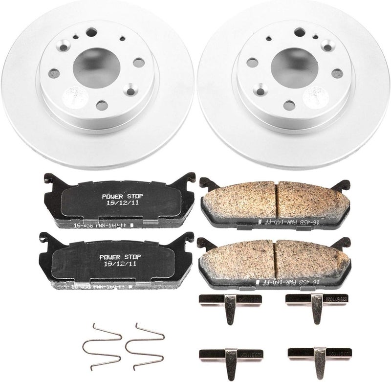 POWERSTOP Power Stop CRK719 Coated Brake Rotor and Ceramic Brake Pads- Rear For Mazda Miata 1990-1993 [Model Specific] - Image 4