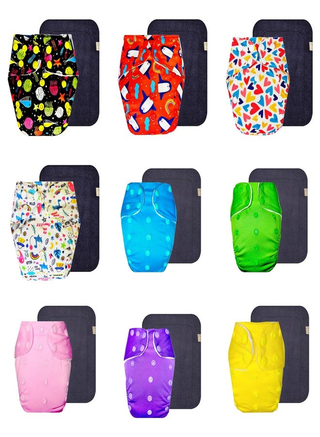 حفاضات دمبلدو القماشية الممتازة مع حشوة رمادية (عبوة من 9) | ملائمة تمامًا | وسادة امتصاص من 6 طبقات | مناسبة للسفر | مصممة من قبل الأمهات | من 3 أشهر إلى 3 سنوات | للجنسين - Image 1