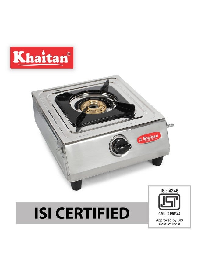 Khaitan Khaitan 1 Burner BP Dice BF Stainless Steel Manual Gas Stove 1 Year Warranty (ISI Certified & BIS Approved) - Image 3