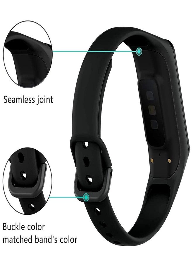 Lustre 6 Pack Replacement Bands Compatible with Samsung Galaxy Fit 2 SM-R220 for Women Men Classic Watch Band Strap Wristband for Galaxy Fit 2 Smart Watch (Come with Two Protective Film) (6 Pack-2) - Image 4