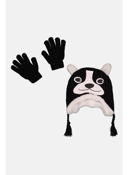 coXist Toddlers Boy  Pieces Cap And Gloves Set, Black  - Image 1