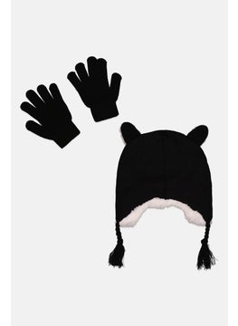 coXist Toddlers Boy  Pieces Cap And Gloves Set, Black  - Image 2