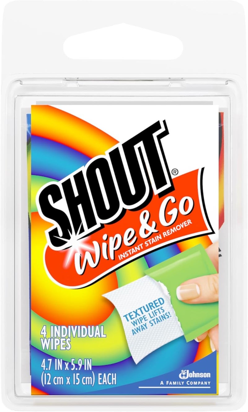 Shout Stain Remover Wipes, Travel Size - 4 ct - Image 1