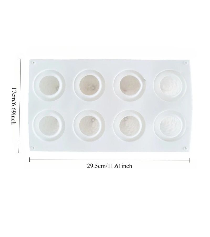 8 Cavity White 3D Pine Cone And Pineapple Shape Silicone Cake Mold Nonstick Baking Pan - Image 4