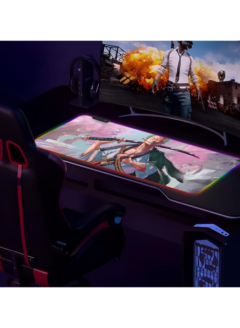 General Anime LED with 12 Light Mouse Pad Rubber Anti Slip Waterproof 31.5 x 11.8 inches  - Image 5