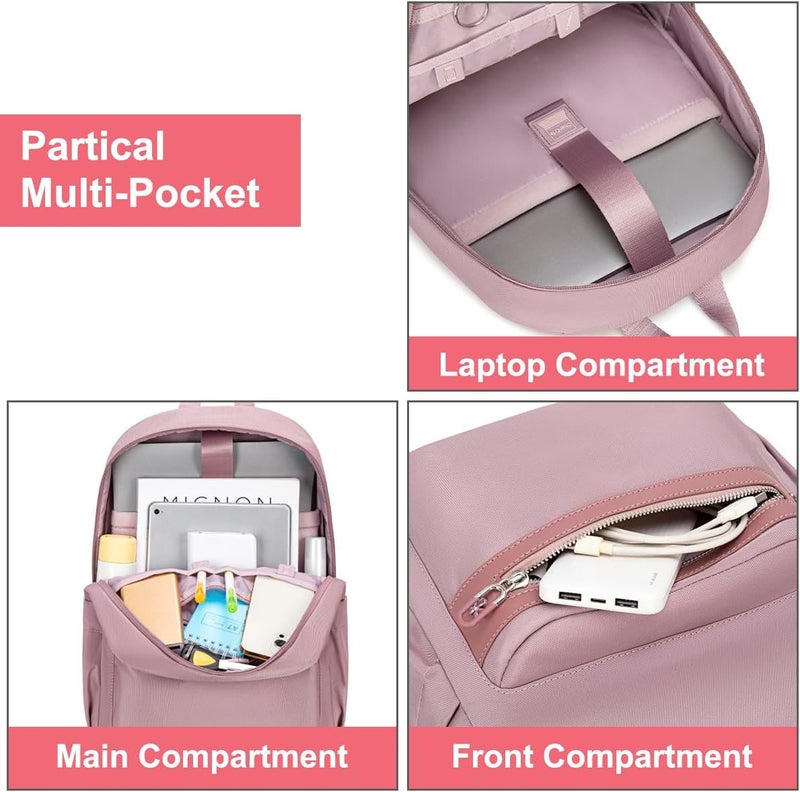 Chantria 15.6" Laptop Backpack for Women,Work Business Backpacks,Water-resistant Stylish Casual Daypack for Weekender Business Hiking Travel - Image 2