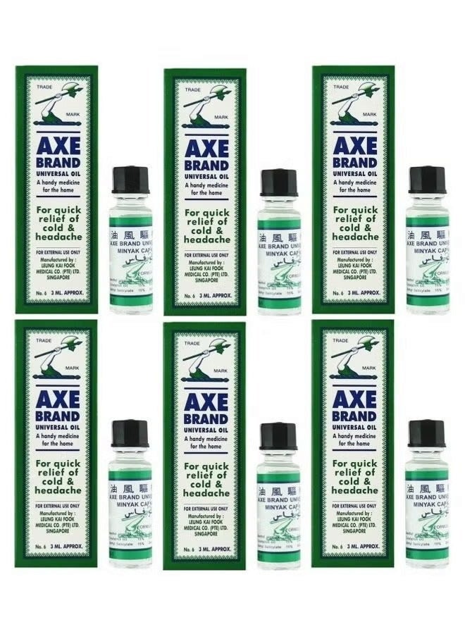 اكس براند أكس زيت يونيفيرسال لسرعة تخفيف نزلات البرد والصداع 6 قطع سعة 3 مل - Image 1