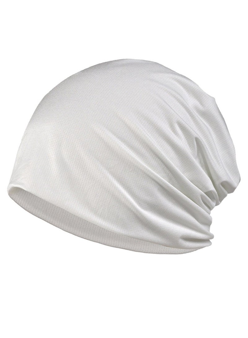 Loquat Infinity Scarf Headwear Cap Breathable Beanie Hat White 