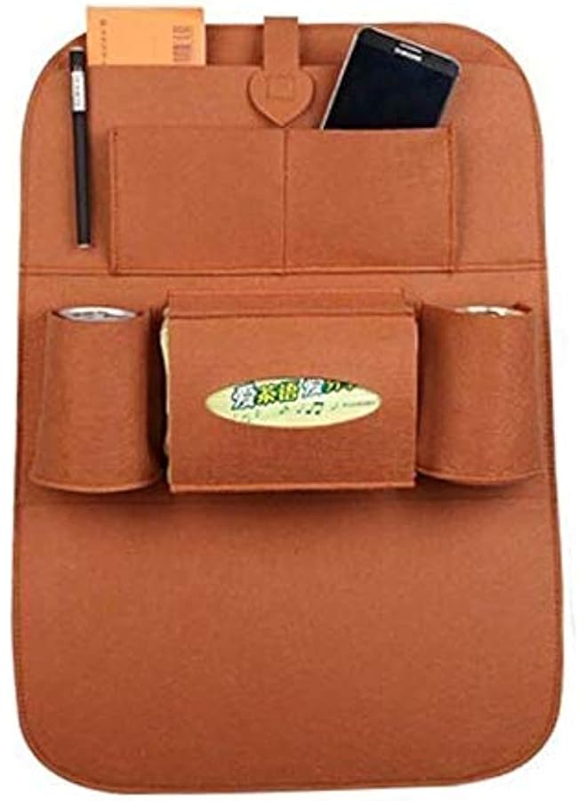 erorex New Awds Car Seat Multi Pocket Travel Storage Bag For Baby Kids Ipad Brown  - Image 1