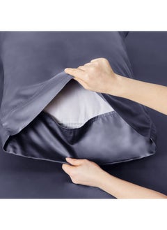 Bedsure Twin Sheets Set Cooling Sheets Twin Size Bed Set Rayon Derived From Bamboo Twin Size Sheets Breathable And Soft Bed Sheets Hotel Luxury Silky Bedding Sheets And Pillowcases Dark Grey  - Image 5