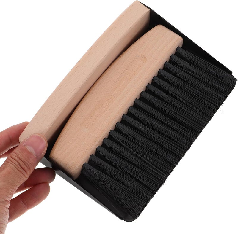 GALPADA Mini Broom and Dustpan Set with Beech Wood Nylon Brush, Small Desktop Sweeping Kit for Keyboard and Tabletop Cleaning, Compact Dustpan and Brush Combo for Home and Office Use - Image 4