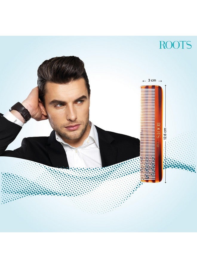 Roots - Brown Pocket Combs - Hair Comb For Men and Women - Style your Hair Hassle-Free - Light Weight For Healthy & Stylish Hair - Pack of 1- Module No.120B - Image 4