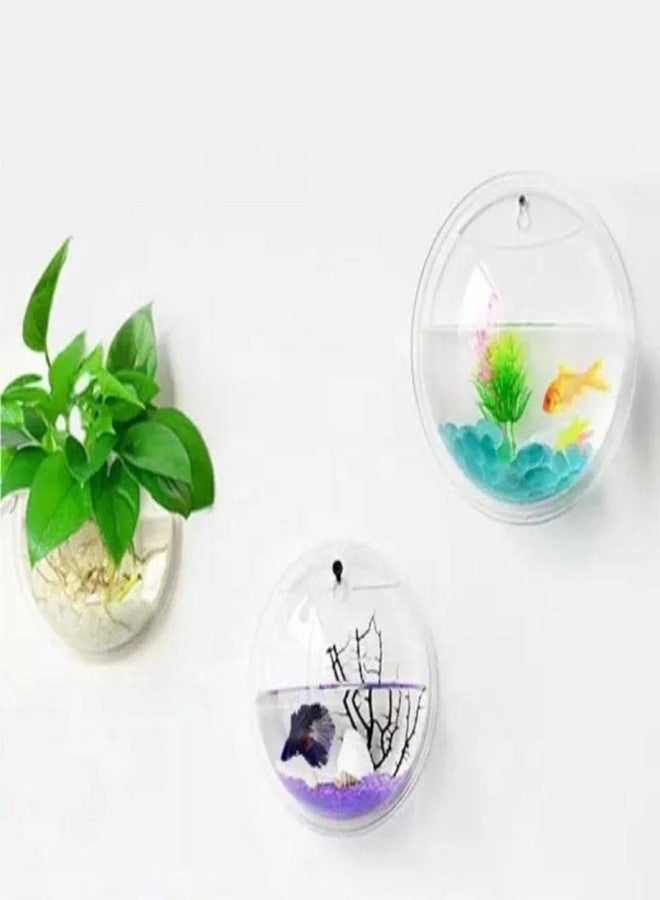 Mistletoe Beautiful Quality Wall Hanging Fish Bowl Acrylic (Not Glass) 9 Inches, 1 LTR - Image 4