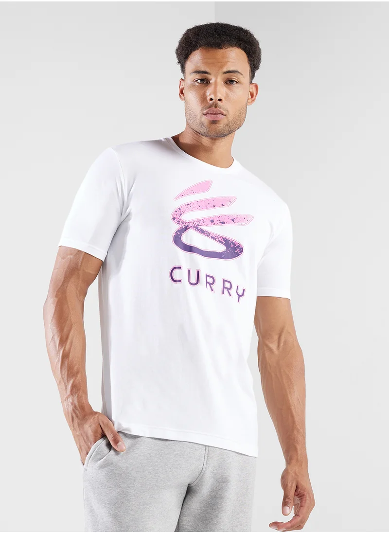 UNDER ARMOUR Curry Logo Graphic T-shirt