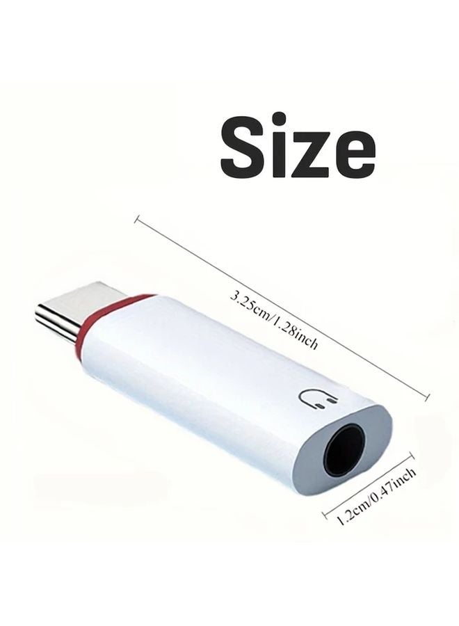 White USB C to 35mm Headphone Jack Adapter with Hi Fi DAC Volume Control for iPhone 16 15 S23 S22 - Image 3