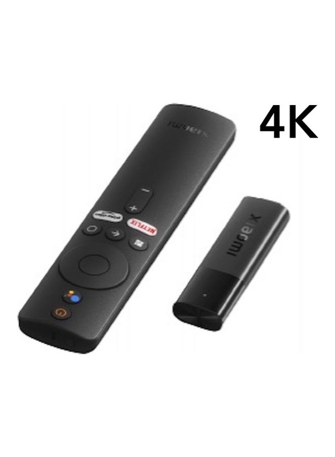 Xiaomi Mi TV Stick 4K Ultra HD Streaming Device, Android TV 11 with Google Assistant Voice Remote Control Streaming Media Player Black - Image 1