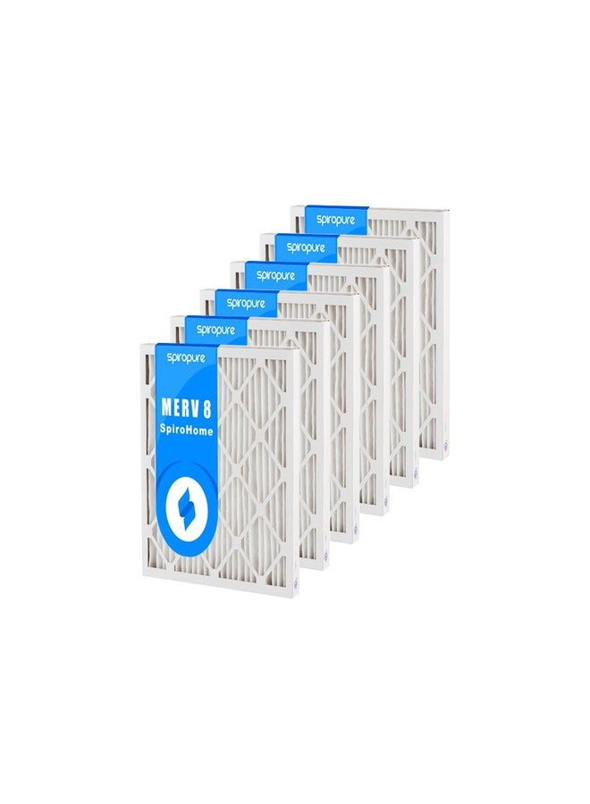 SpiroPure فلاتر هواء مطوية من SpiroPure مقاس 13×21.5×1 بوصة، تصنيف MERV 8 - صنع في الولايات المتحدة الأمريكية (عبوة من 6 فلاتر) - Image 1