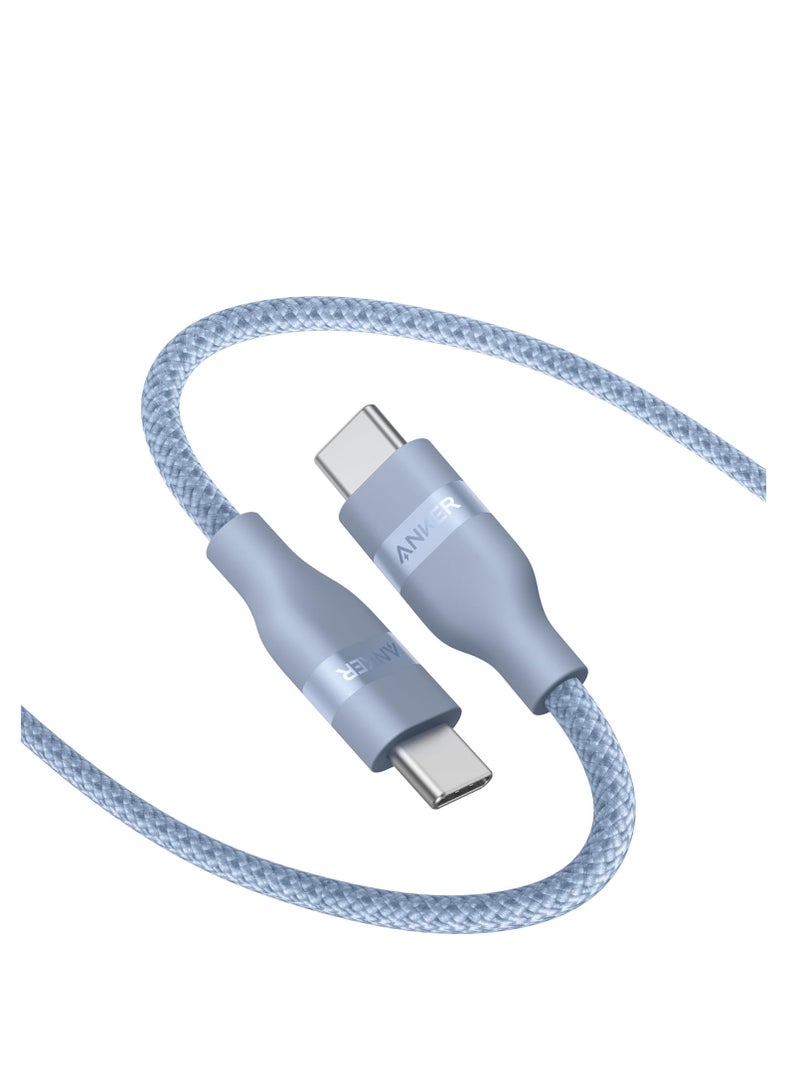 Anker Nano USB C Cable Softline, 240W 3FT Flexible Multi-Color Braided Cord, Fast Charging Type C Charger for iPhone 17 Series, MacBook Pro and More(Blue) - Image 1