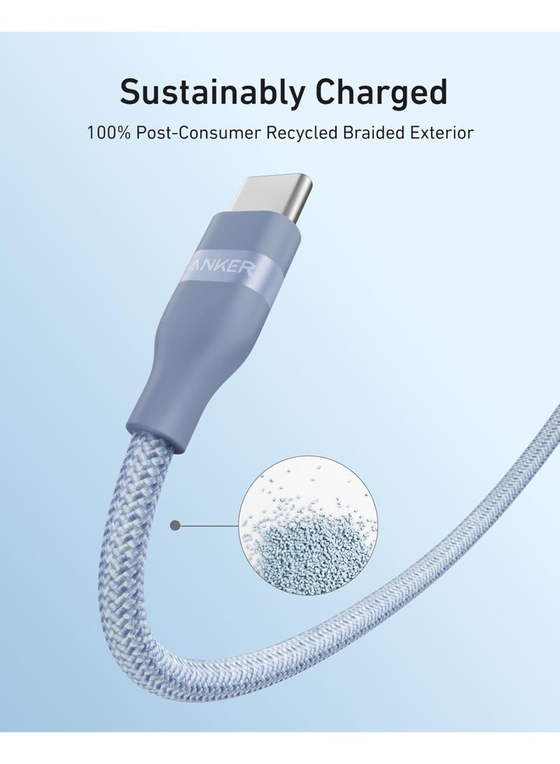 Anker Nano USB C Cable Softline, 240W 3FT Flexible Multi-Color Braided Cord, Fast Charging Type C Charger for iPhone 17 Series, MacBook Pro and More(Blue) - Image 5