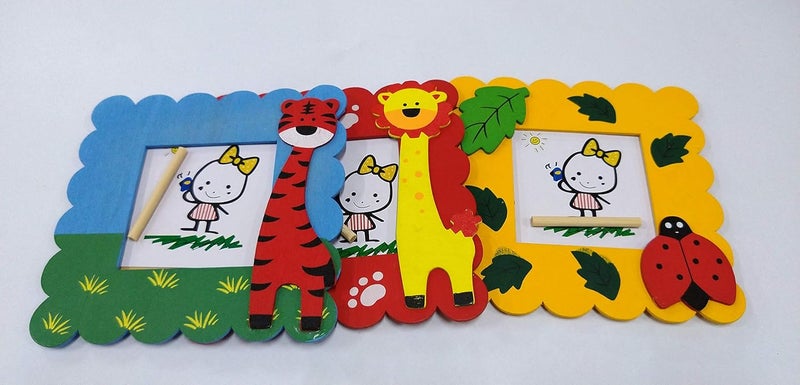 GOLD LEAF Wooden Animal Design Photo Frame (Set of 12) - Image 4