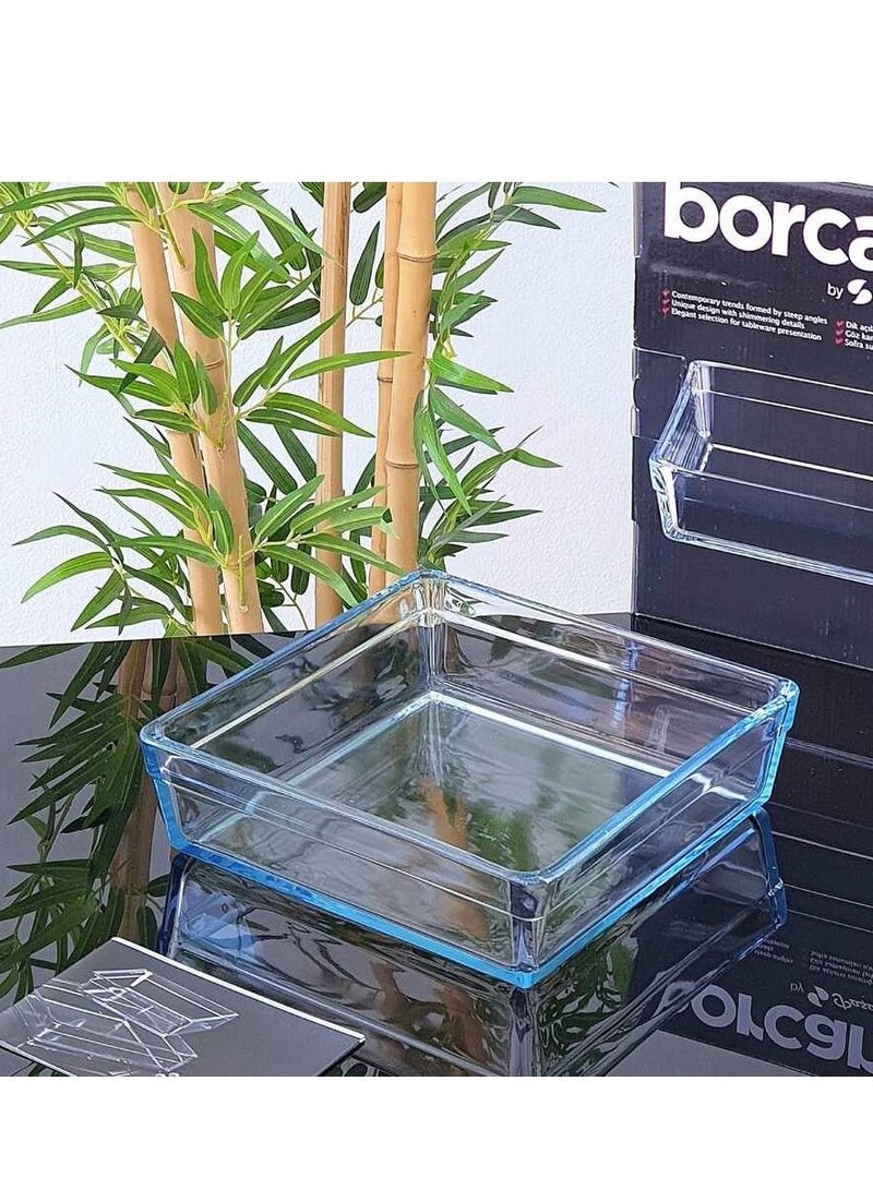 Borcam Square Glass Baking Tray 2400 ml 22.7x22.7x6.5 cm - Image 3