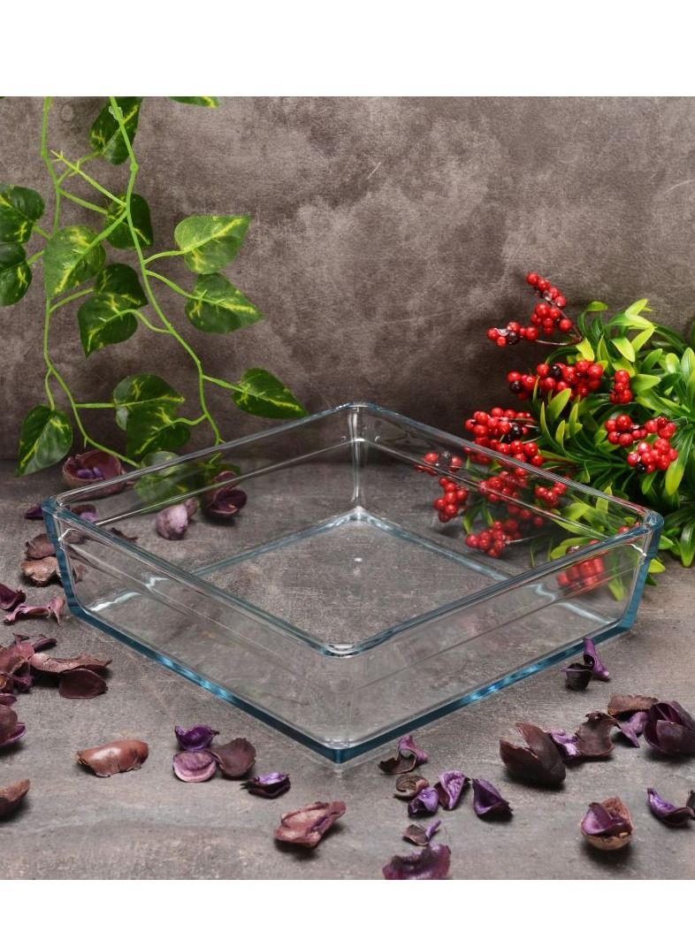 Borcam Square Glass Baking Tray 2400 ml 22.7x22.7x6.5 cm - Image 4