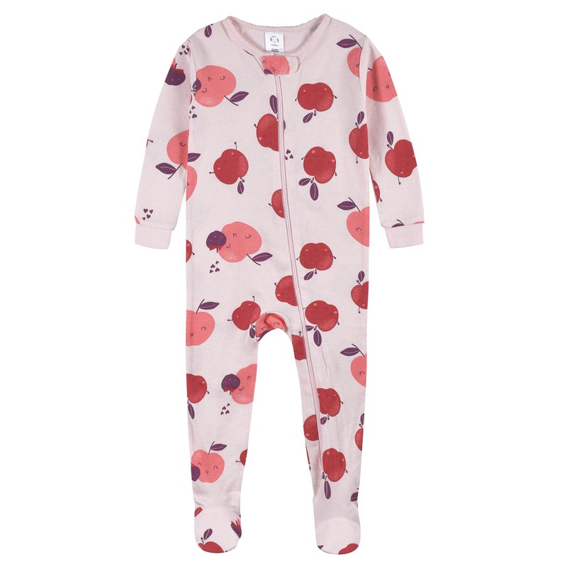 Gerber Baby Girls 2-Pack Footed Pajamas, Fruit Lovers Purple, 18 Months - Image 2