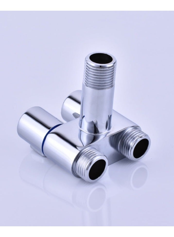 Angle Valve Copper Double Outlet Valve G1/2 for Shower Head Toilet Sink Basin - Image 4