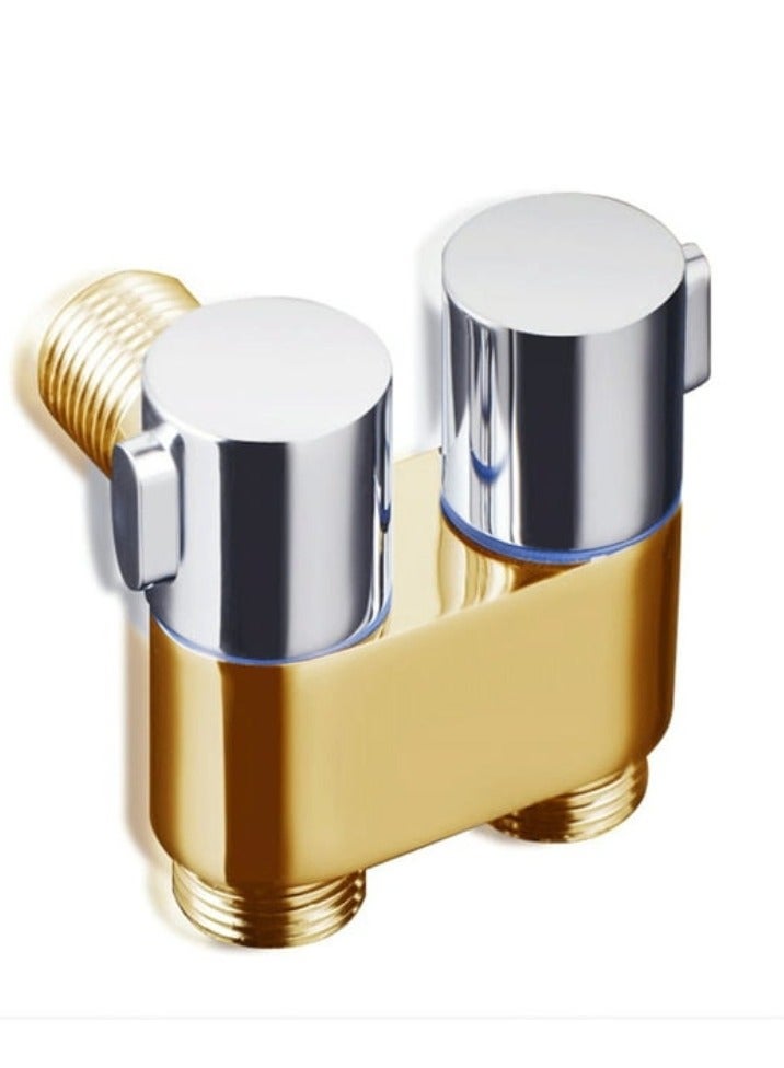 Angle Valve Copper Double Outlet Valve G1/2 for Shower Head Toilet Sink Basin - Image 5