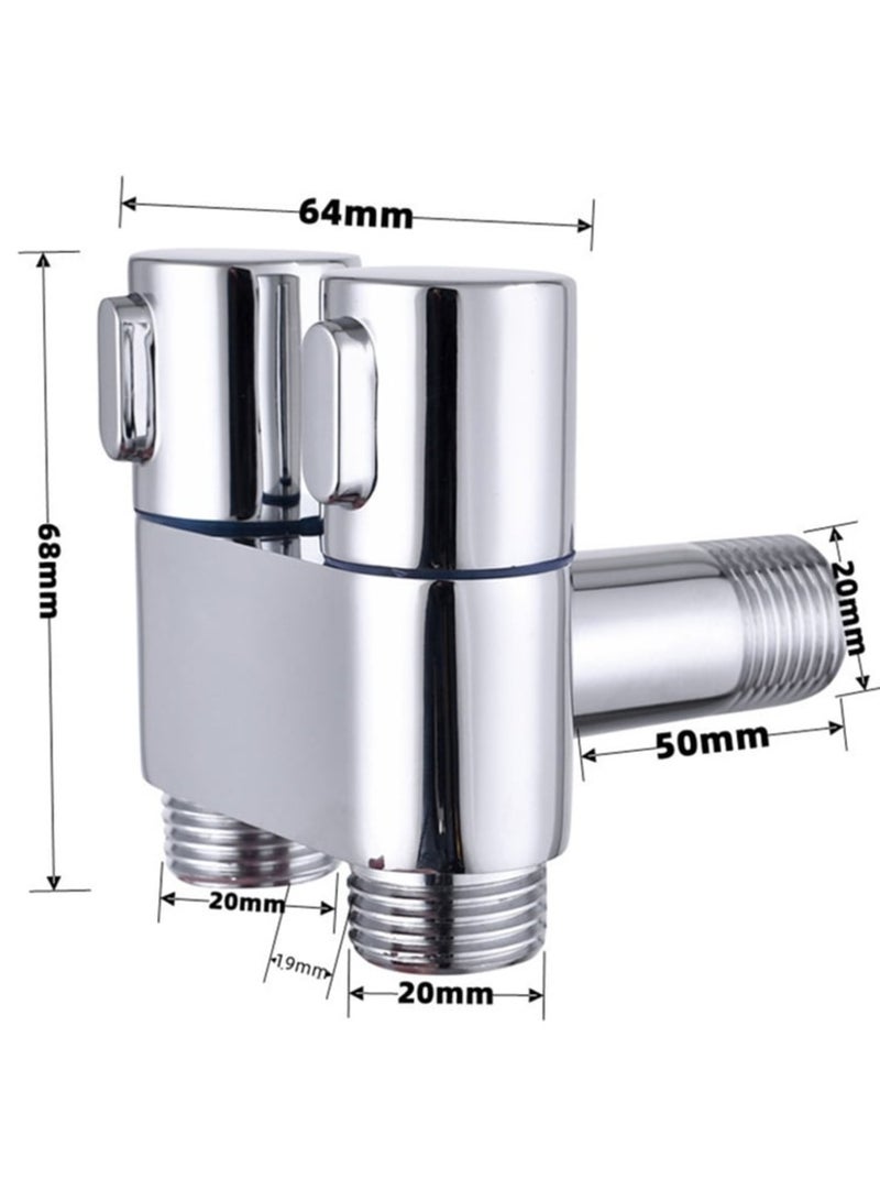 Angle Valve Copper Double Outlet Valve G1/2 for Shower Head Toilet Sink Basin - Image 3