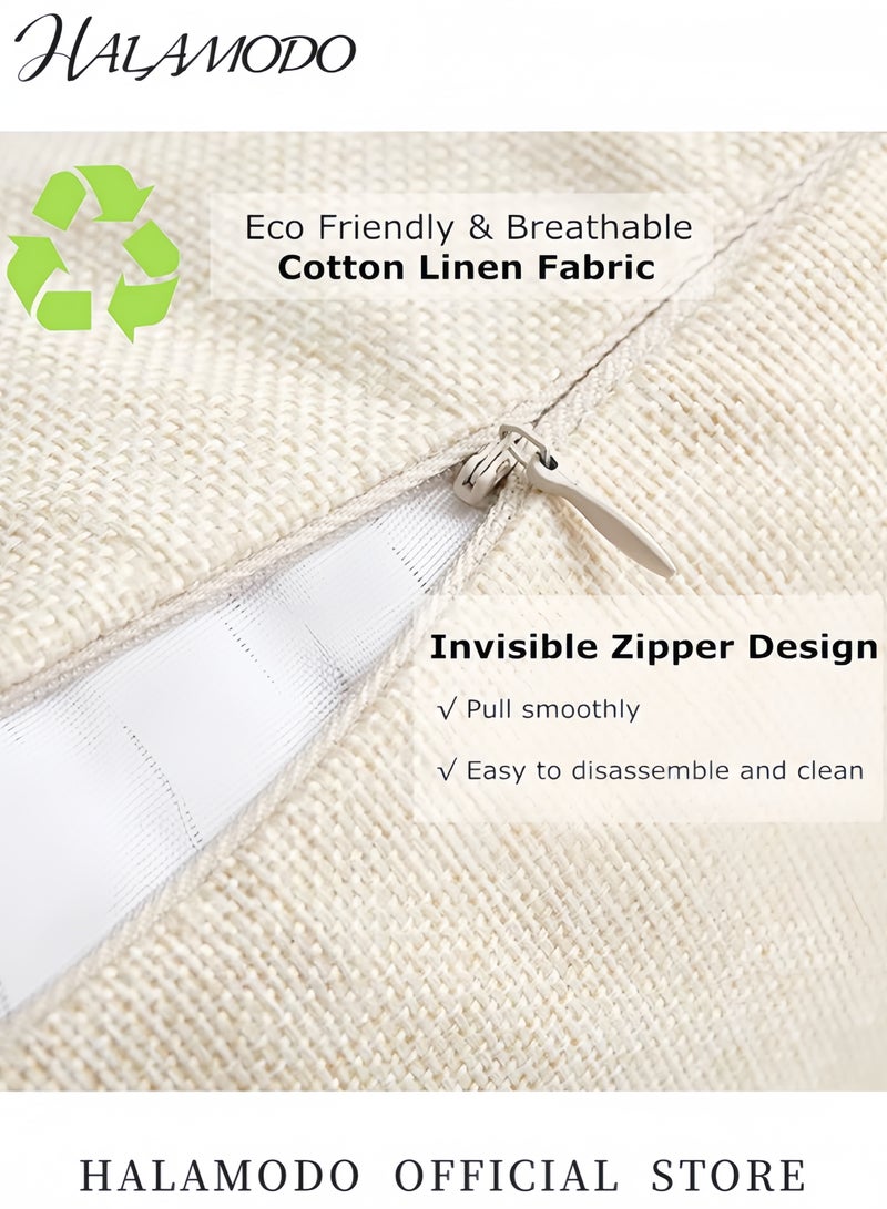 هالامودو غطاء وسادة مطبوع عليه حروف رومانسية أسود/أبيض - Image 4