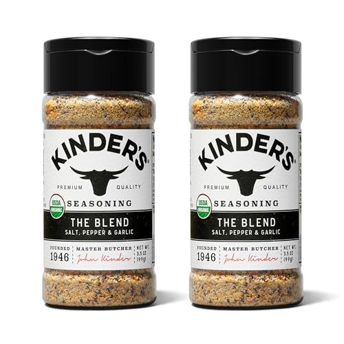 Kinder's Organic The Blend (Salt, Pepper and Garlic), Premium Quality Seasoning, MSG Free and USDA Certified Organic, 3.5oz 2 Pack - Image 1