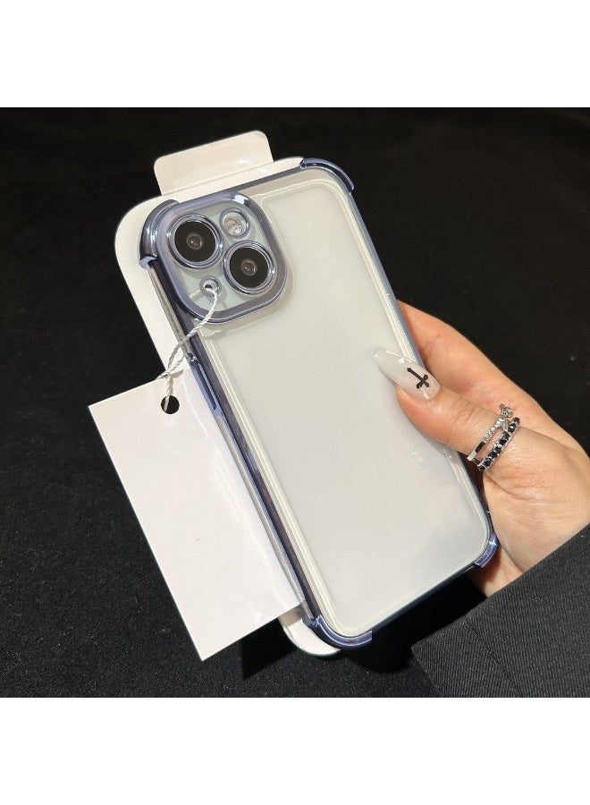 NIBEMINENT Simple Quadruple Protection Protective TPU Case Cover For iPhone 16 Pro Max, Blue