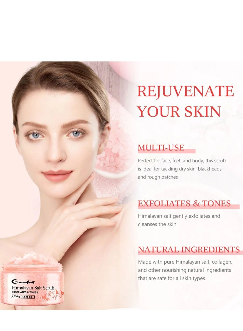 جوانجينج مقشر ملح الهيمالايا يقشر وينشط البشرة ويرطبها 350 جرام - Image 3