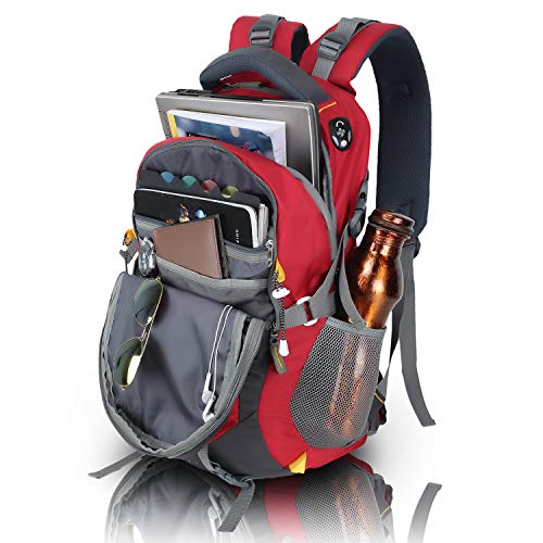 HEROZ Hammer Unisex Nylon 45 L Travel Laptop Backpack Water Resistant Slim Durable Fits Up to 17.3 Inch Laptop Notebook (Grey & Red) - Image 2