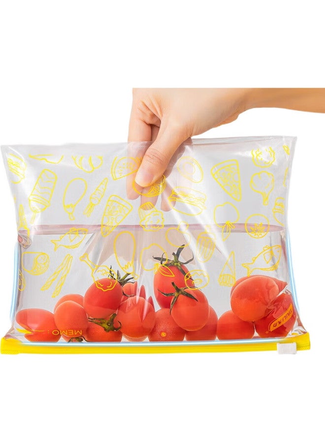 Taili Food Storage Bags, Zipper Bags, Thick Pe Food Bags With Sliding Locks, Medium Size - Image 3