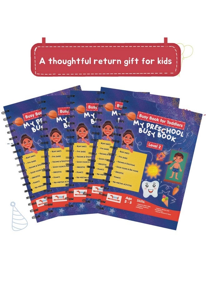 CocoMoco Kids My Preschool Busy Book for Toddlers Level 2 with Body Parts, Planets, Opposites, Emotions | Quiet Book for Kids Learning Toys for 3-5 Year olds | Montessori Learning (Pack of 1) - Image 5