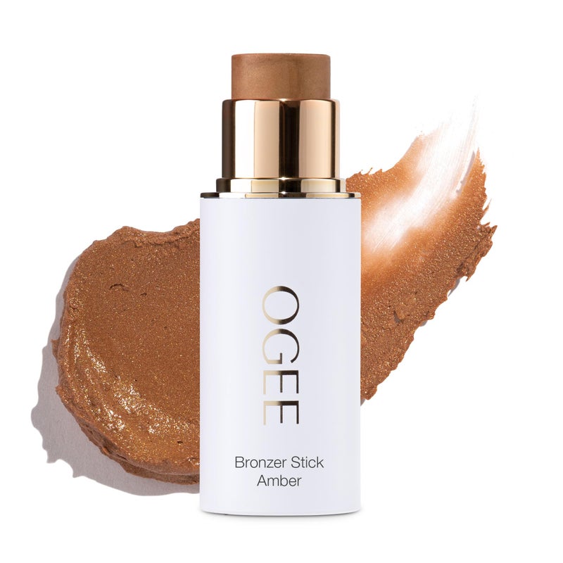 Ogee Sculpted Face Stick AMBER  SUN KISSED BRONZE Certified Organic Bronzer Stick  Highlighter Makeup  MultiUse Bronzer Stick for Face