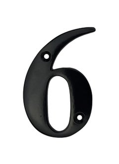 A10SHOP Doris 3Inch Brass Metal Letters Address Signs For Houses Mailbox Numbers House Numbers For Outside House Numbers Address Sign For Outdoor Sign Door Numbers Number 6 Satin Black  - Image 1