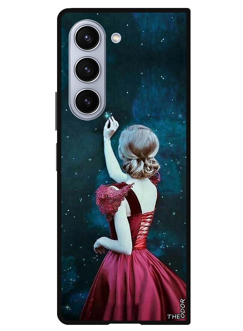 Theodor Protective Case Anti Scratch Shock Proof Bumper Cover For Samsung Galaxy Z Fold 6 Girl Touching Star - Image 1