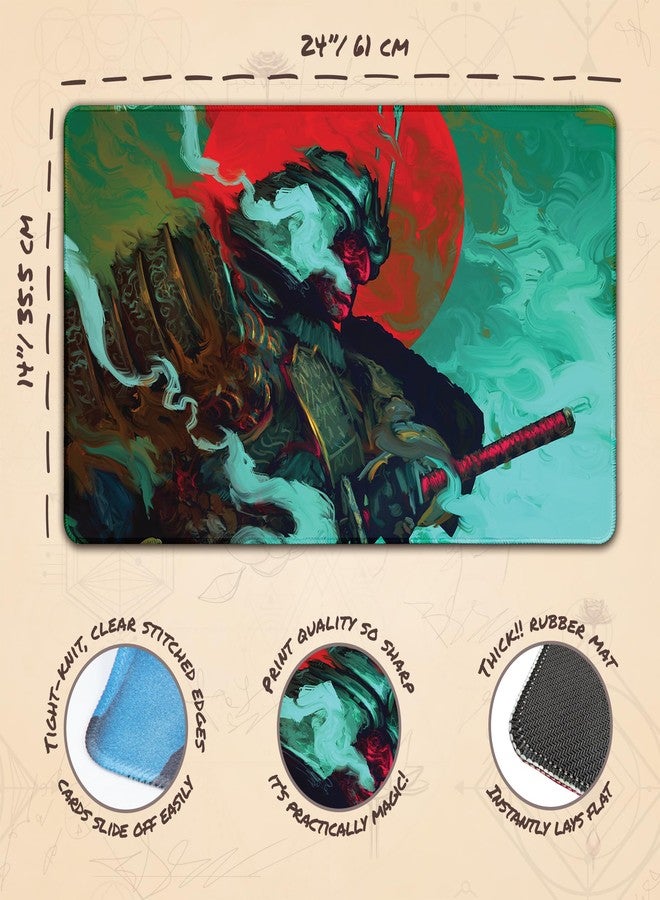 Paramint Samurai (Stitched) - MTG Playmat - Compatible with Magic The Gathering Playmat - Play MTG, YuGiOh, TCG - Original Play Mat Art Designs & Accessories - Image 4