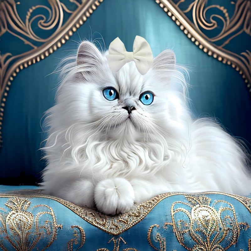 Sage Square Cute Pet Hair Bow Clip | Handmade for Dogs & Cats | Stylish Topknot & Grooming Accessory | Fancy Look for Weddings, Festivals & Celebrations | Great Gift Idea (White) - Image 4