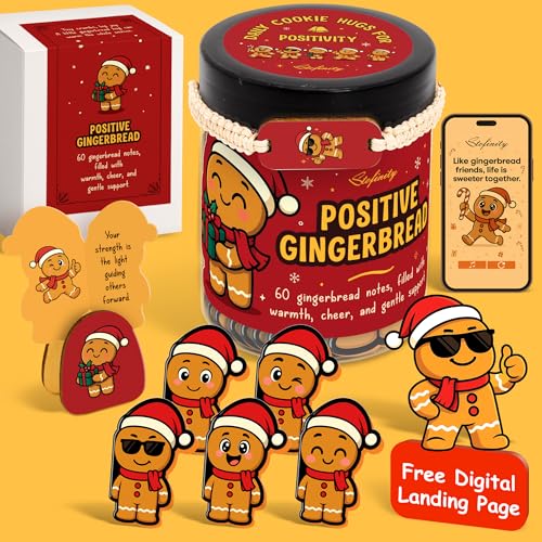Stofinity Emotional Support Gingerbread Gifts For Women - Positive Affirmation Cards, Fun Christmas Gifts For Teens, Family, Coworkers, Friends, Christmas Gift For Teen Girls Trendy Stuff - Image 1