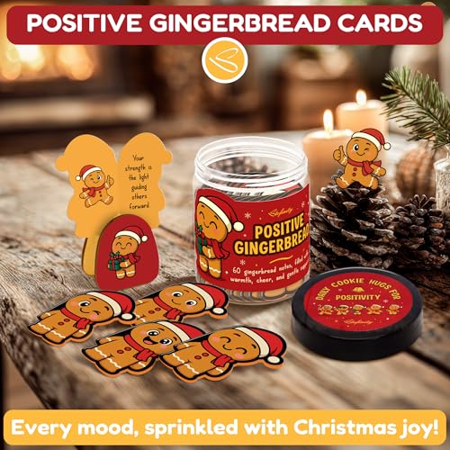 Stofinity Emotional Support Gingerbread Gifts For Women - Positive Affirmation Cards, Fun Christmas Gifts For Teens, Family, Coworkers, Friends, Christmas Gift For Teen Girls Trendy Stuff - Image 3
