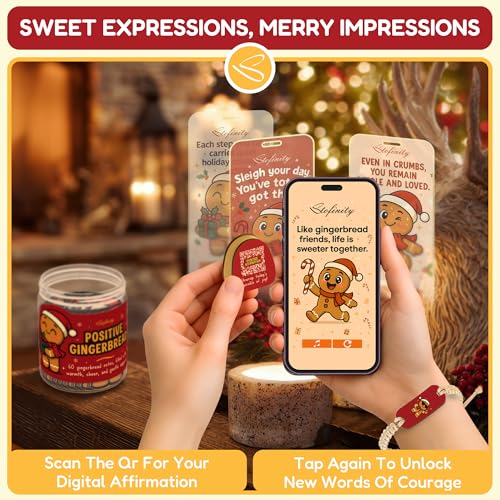 Stofinity Emotional Support Gingerbread Gifts For Women - Positive Affirmation Cards, Fun Christmas Gifts For Teens, Family, Coworkers, Friends, Christmas Gift For Teen Girls Trendy Stuff - Image 5