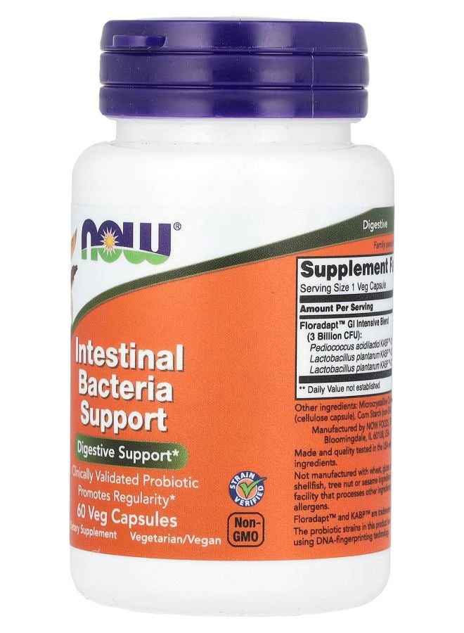 now Intestinal Bacteria Support 60 Veg Capsules - Image 2