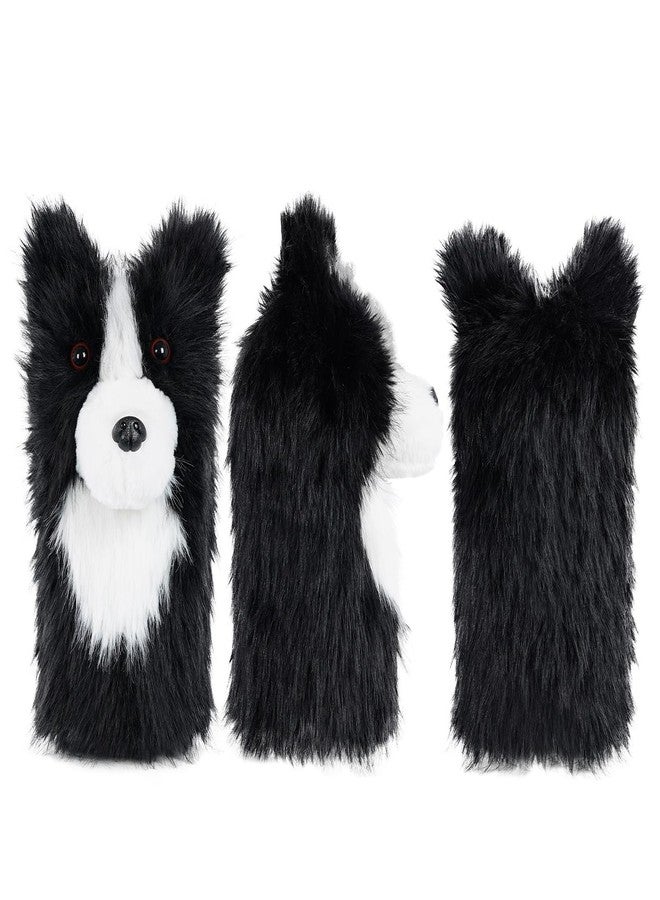 LZFAN Golf Club Covers for Woods and Drivers Funny Driver Headcover Animal Golf Club Head Covers Golf Gifts for Men Women Plush (Border Collie for Driver) - Image 4