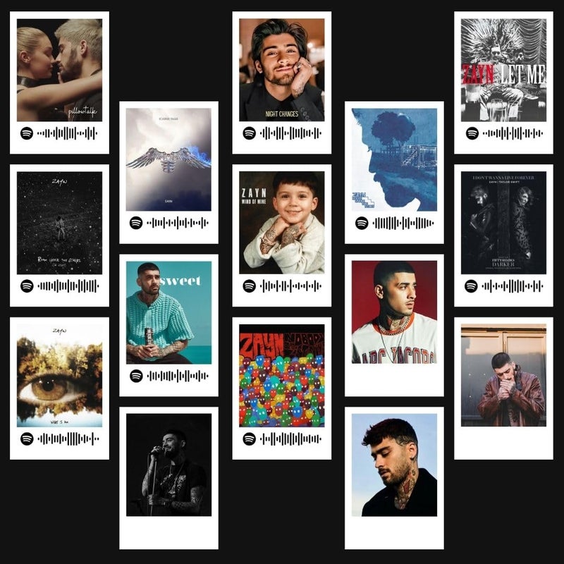 Funk You Zayn Malik Poster | Zayn Songs Mini Posters (Set of 15) | Zayn's Night Changes, Sweet, Zayn Songs Mini Poster (8 x 6 cm) Posters for Phone Accessories, Bedroom, Office, room decoration (Zayn) - Image 1
