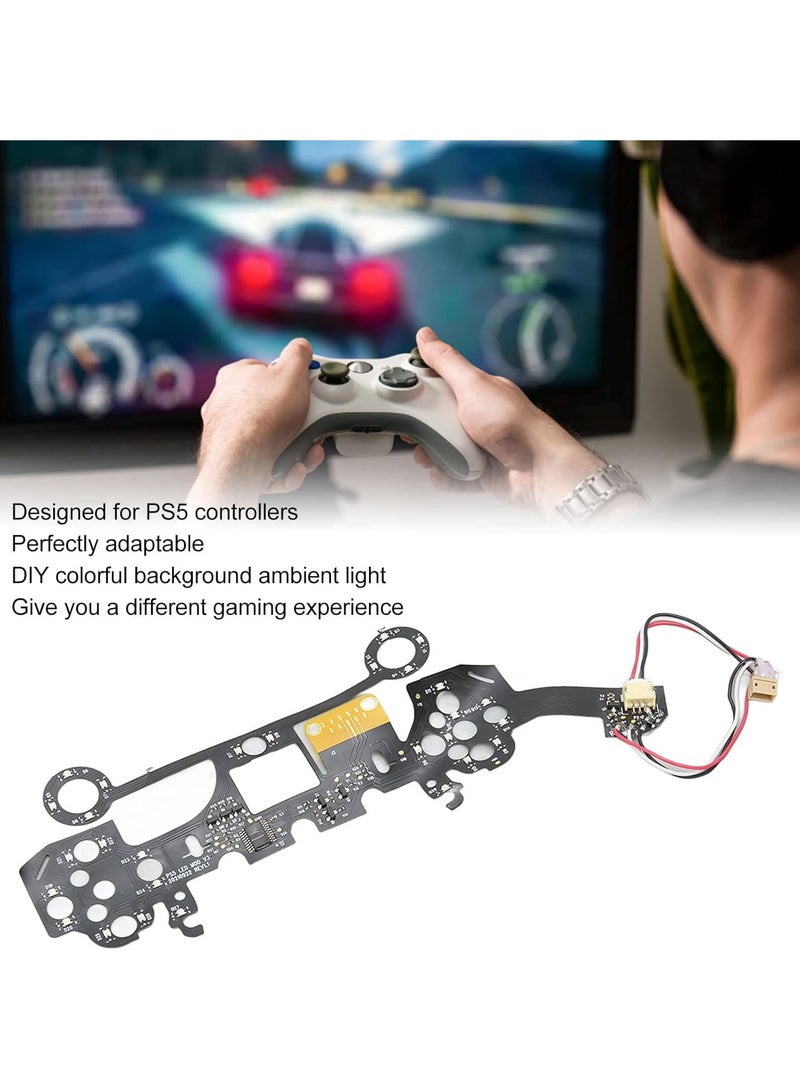 GGOOT Multi Colors Luminated D Pad Thumbsticks Face Buttons LED Kit For PS5 Game Controller, DIY Home Face Buttons For PS5 - Image 3